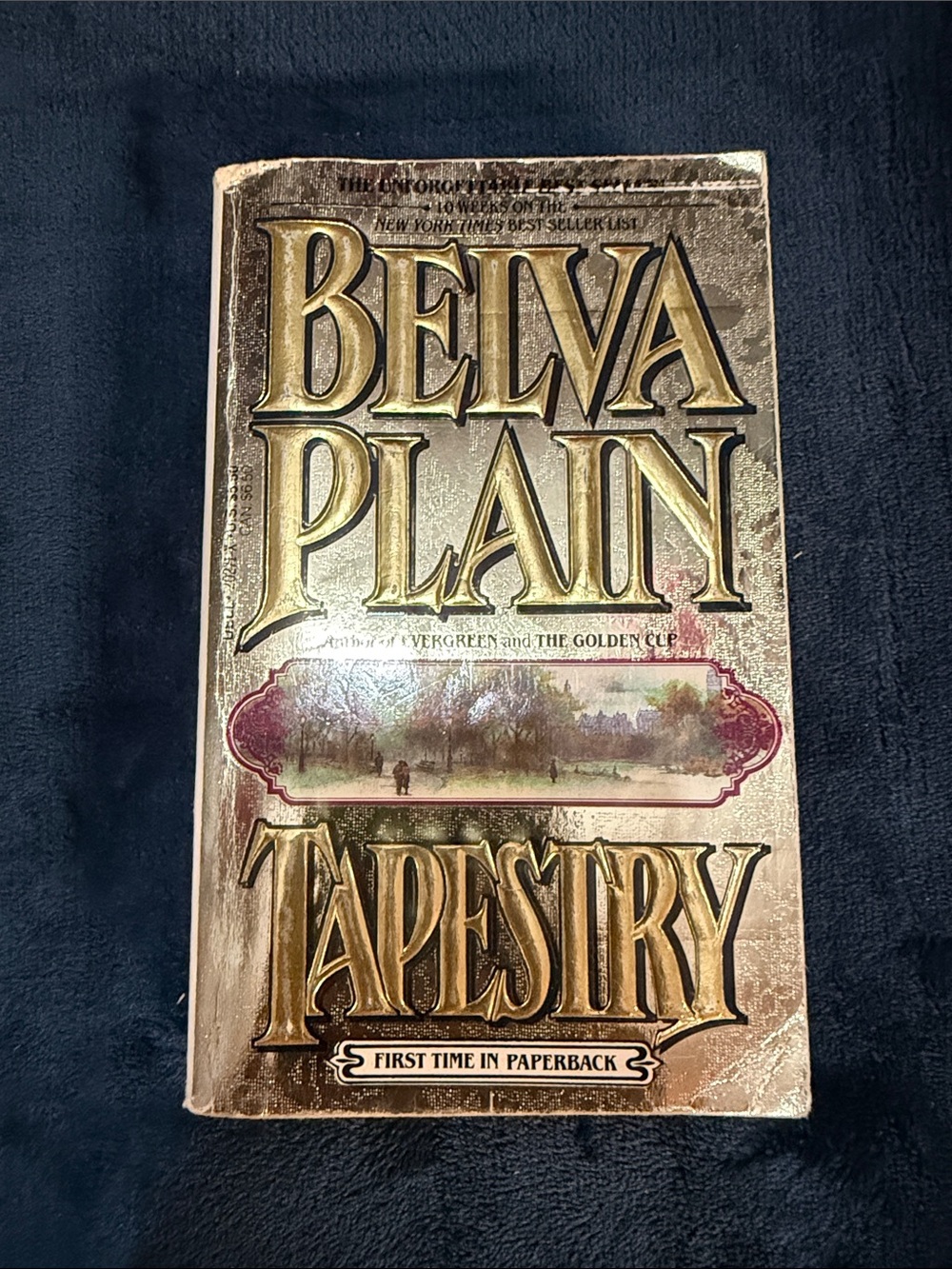 Belva Plain Tapestry Paperback - Gold Cover